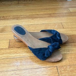 J. Crew Bow Wooden Sandals size 7